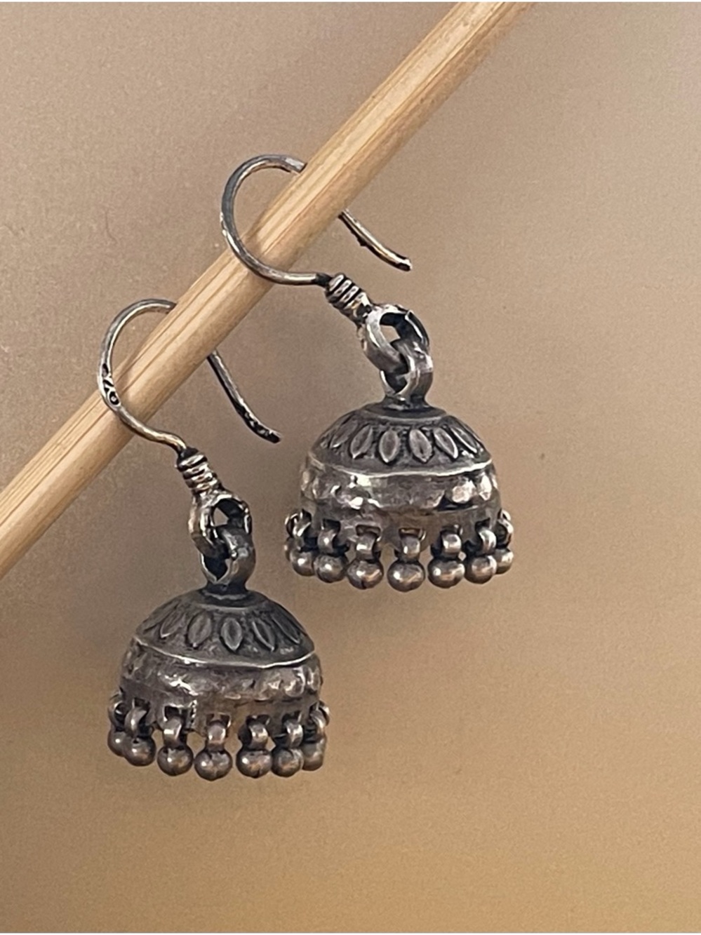 925 sterling silver antique jhumka earrings